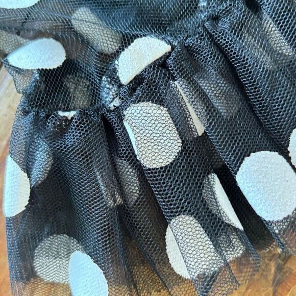 First Impressions Baby Girl Dress Black White Polka Dot Ruffle Bottom Size 12 M - Picture 3 of 10